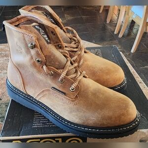 Asolo Men's Georgia Tan Leather Boots Size 12 NIB